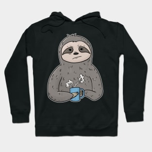 Grumpy Sloth with Coffee Morning Grouch Hoodie